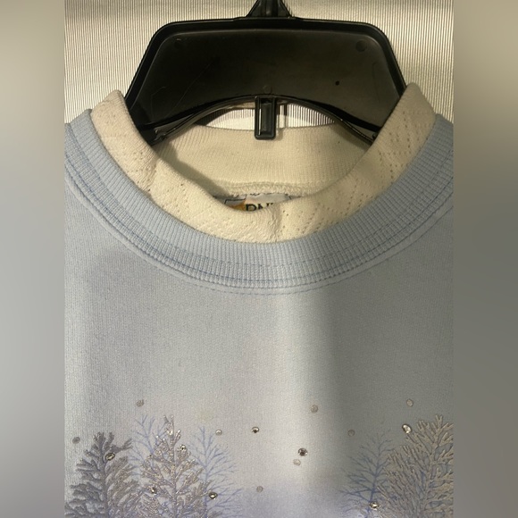 Vintage Lace collared crewneck Sweater by Morning Sun - Picture 3 of 5